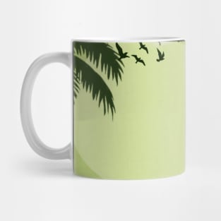 Feel my life green Sun Landscape vactor Art Mug